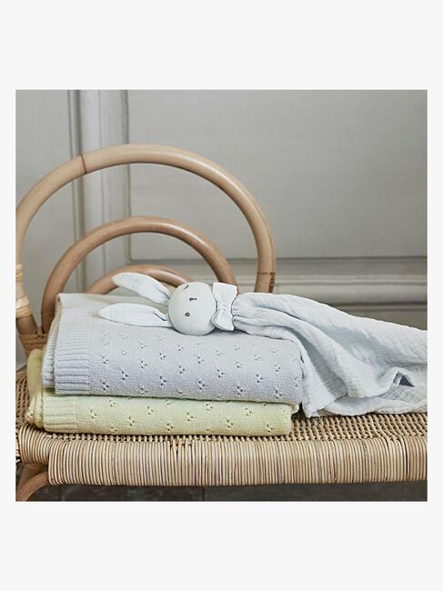 Elodie  Pointelle-strikket Teppe 100x75, Bermuda Blue