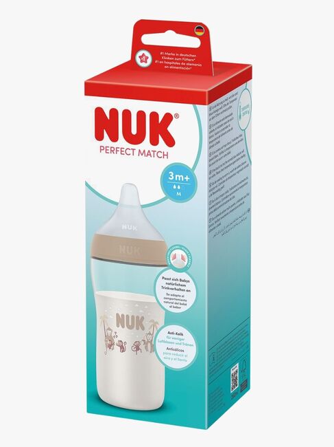 NUK Perfect Match Tåteflaske 260 ml, Monkey