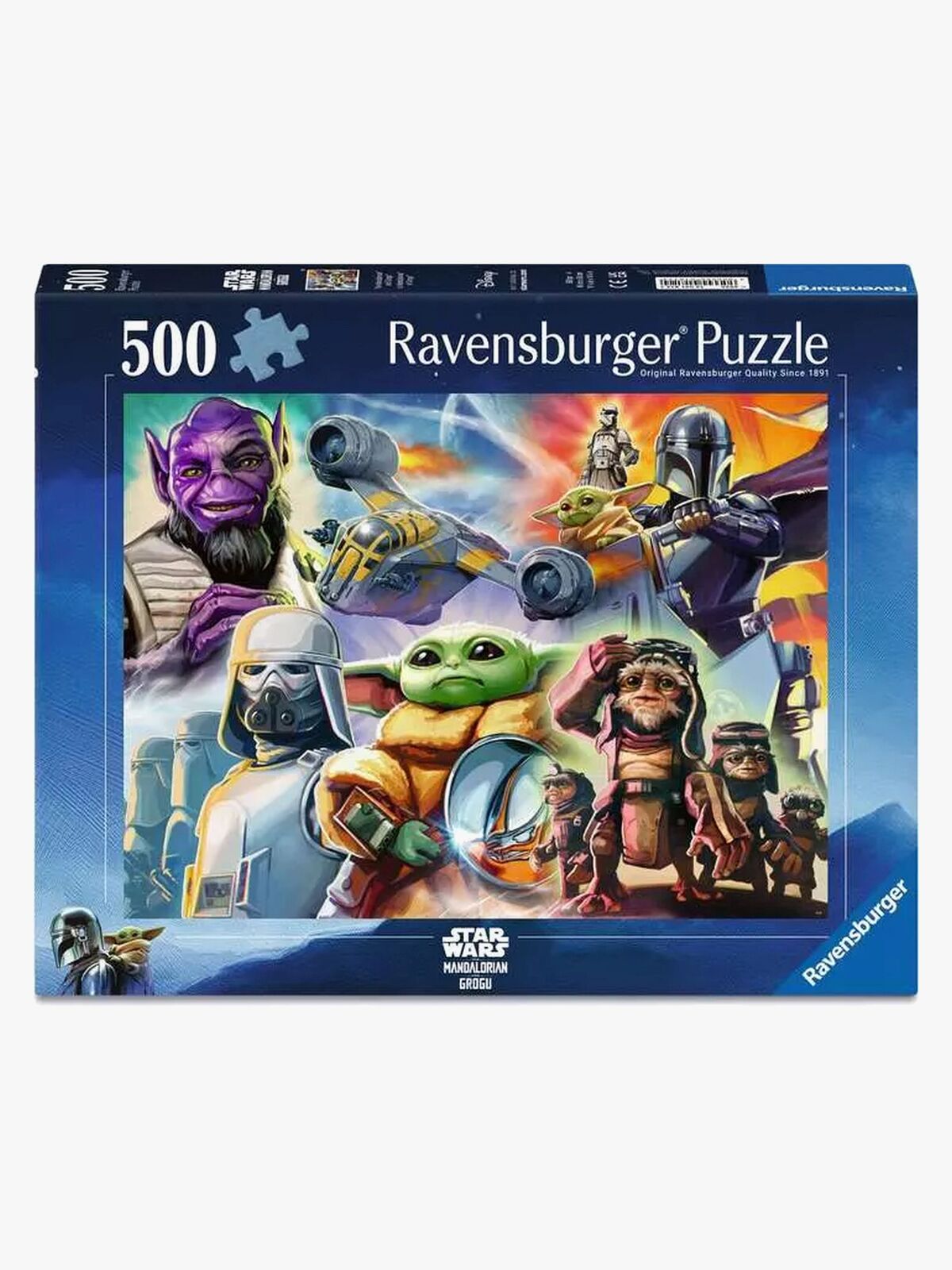 Ravensburger Star Wars Puslespill The Mandalorian and Grogu 500 Brikker