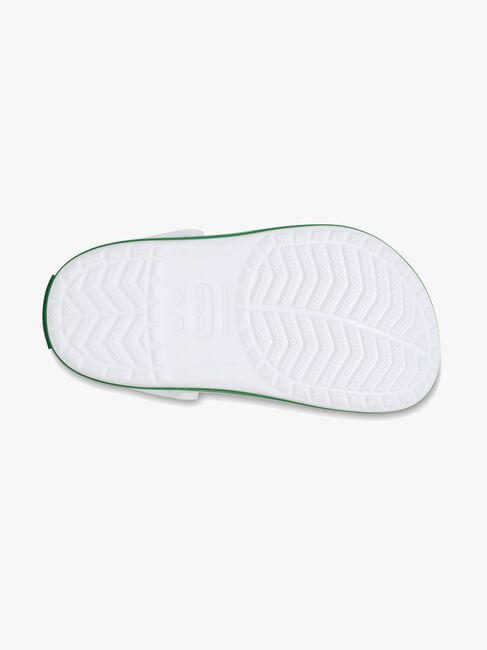 Crocs Crocband Sandaler, White/Green Ivy