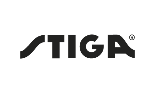Logo med teksten 'STIGA' i svart.