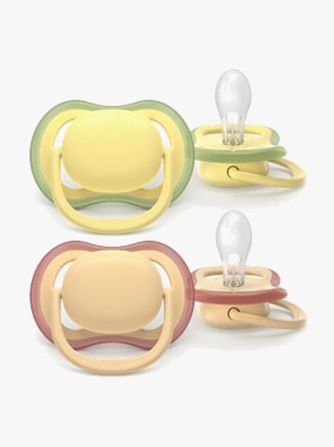 Philips Avent Ultra Air-smokk 0-6 m, 2-pakning, gul/oransje