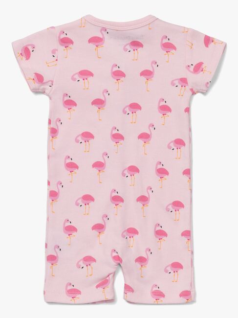Tiny Treasure Summer Jumpsuit 2-Pack, Pink/Flamingo