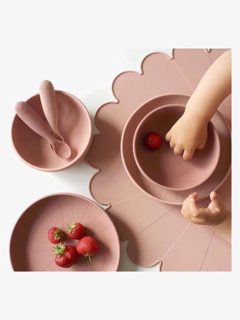 Cam Cam Copenhagen Silikontallerken 2-pack Flower, Earth Mix