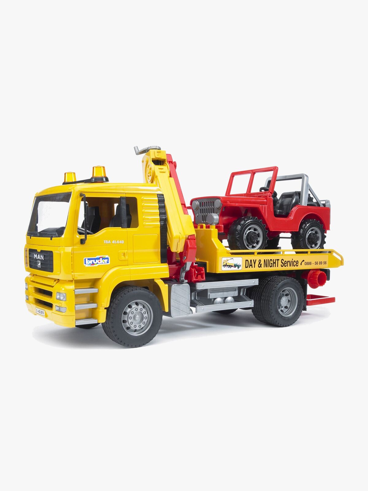 Bruder MAN TGA Kranbil Med Terrengkjøretøy