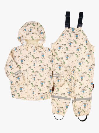 Geggamoja Fôret Regnsett Pippi Langstrømpe, Beige