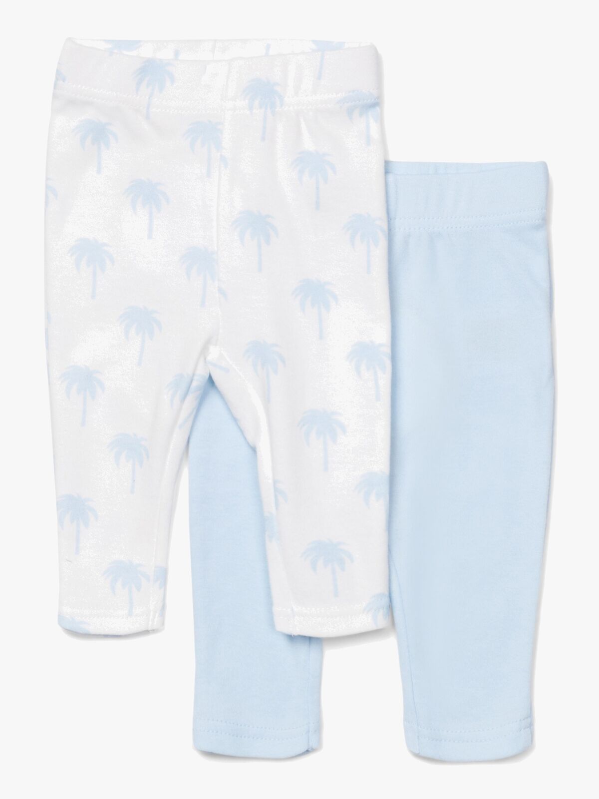 Tiny Treasure Lexi Leggings 2-Pack, Blue/Palm