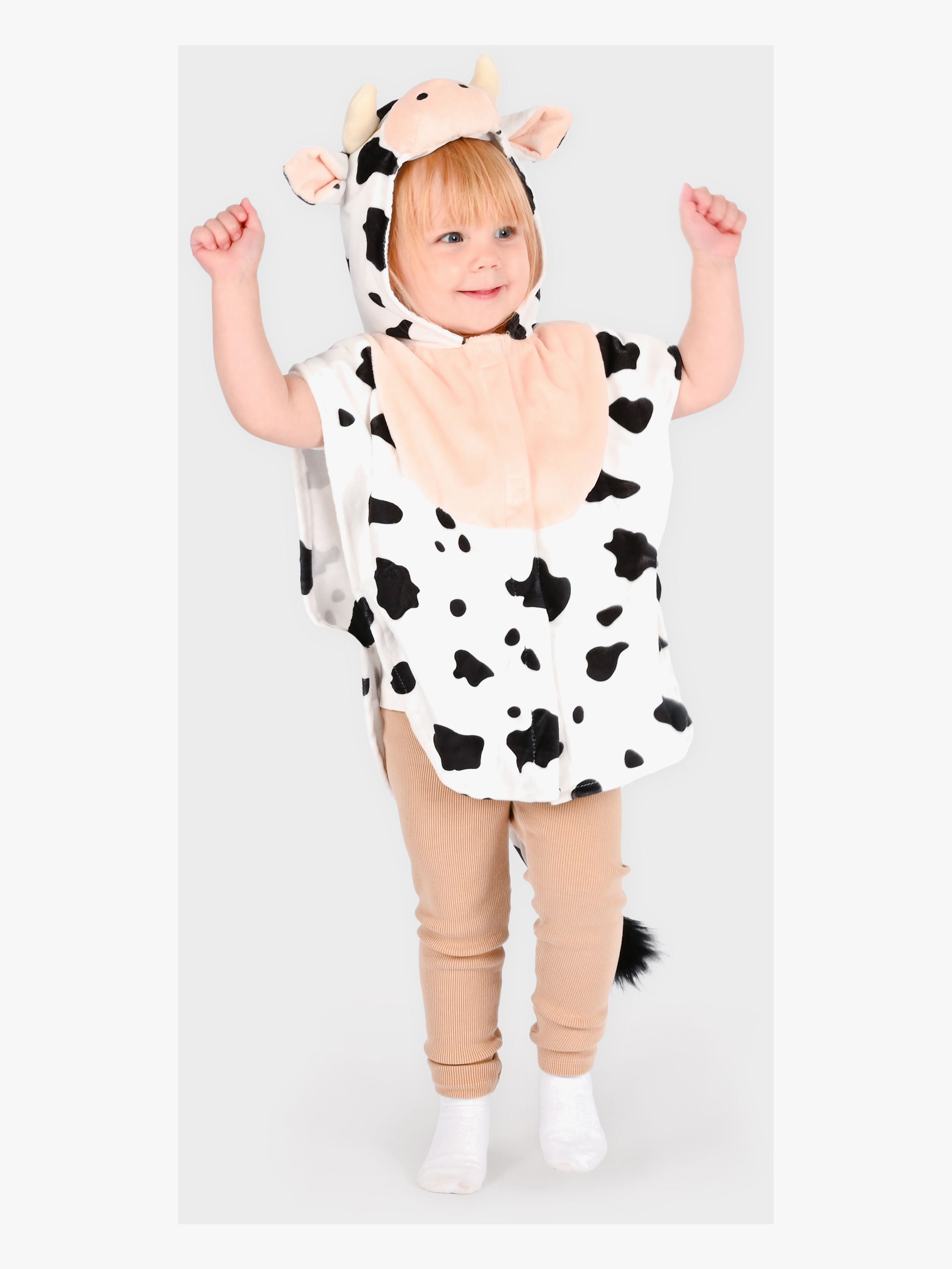 Den Goda Fen Kostyme Ku 86-110 cm, Hvit - Dyrekostymer - 100% Polyester