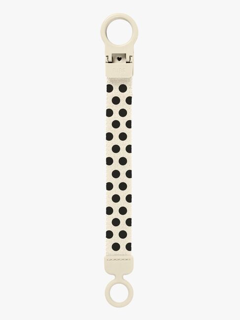 BIBS Studio Loop Smokkesnor Polka, Ivory/Black