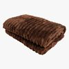 KMCarpets Stripe Pledd 130x170, Brun