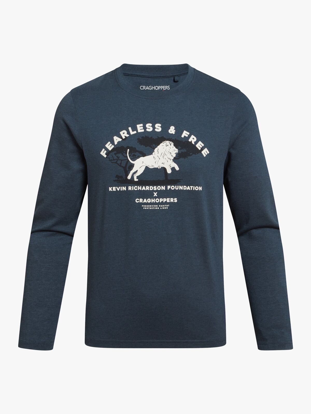 Craghoppers NosiLife Cruz  Insektsavvisende Langermet Genser, Blue Stone Lion