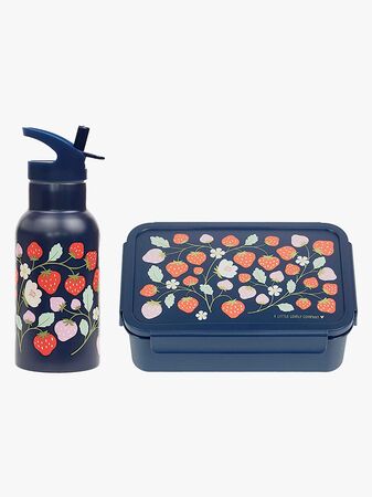 A Little Lovely Company Matboks & Flaske, Strawberries