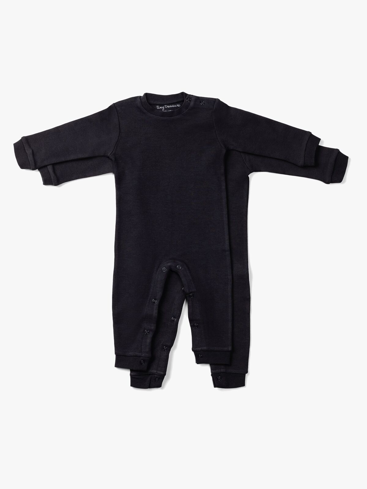 Tiny Treasure Maxime Jumpsuit  2-Pack, Black