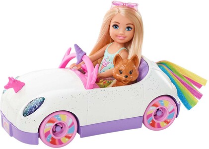Barbie Chelsea Dukke med Bil og Kjæledyr