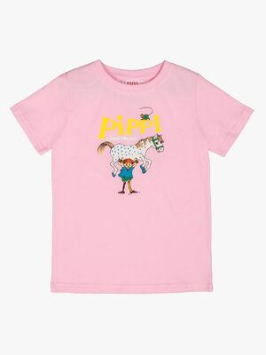 Pippi Langstrømpe X Martinex Pippi Logo T-skjorte, Rosa
