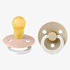 BIBS Colour Smokk 2-Pack Lateks Str 3 Rund, Blush GLOW/Vanilla GLOW