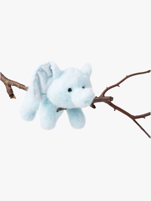 Teddykompaniet Kosedyr Liggende Elefant 34 cm, Lyseblå