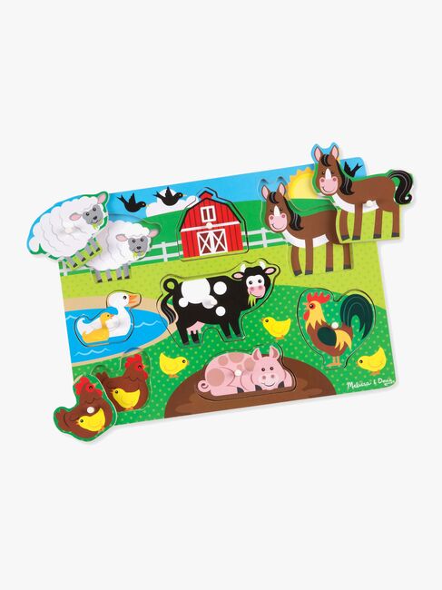 Melissa & Doug Knottepuslespill Bondegårdsdyr 8 Brikker