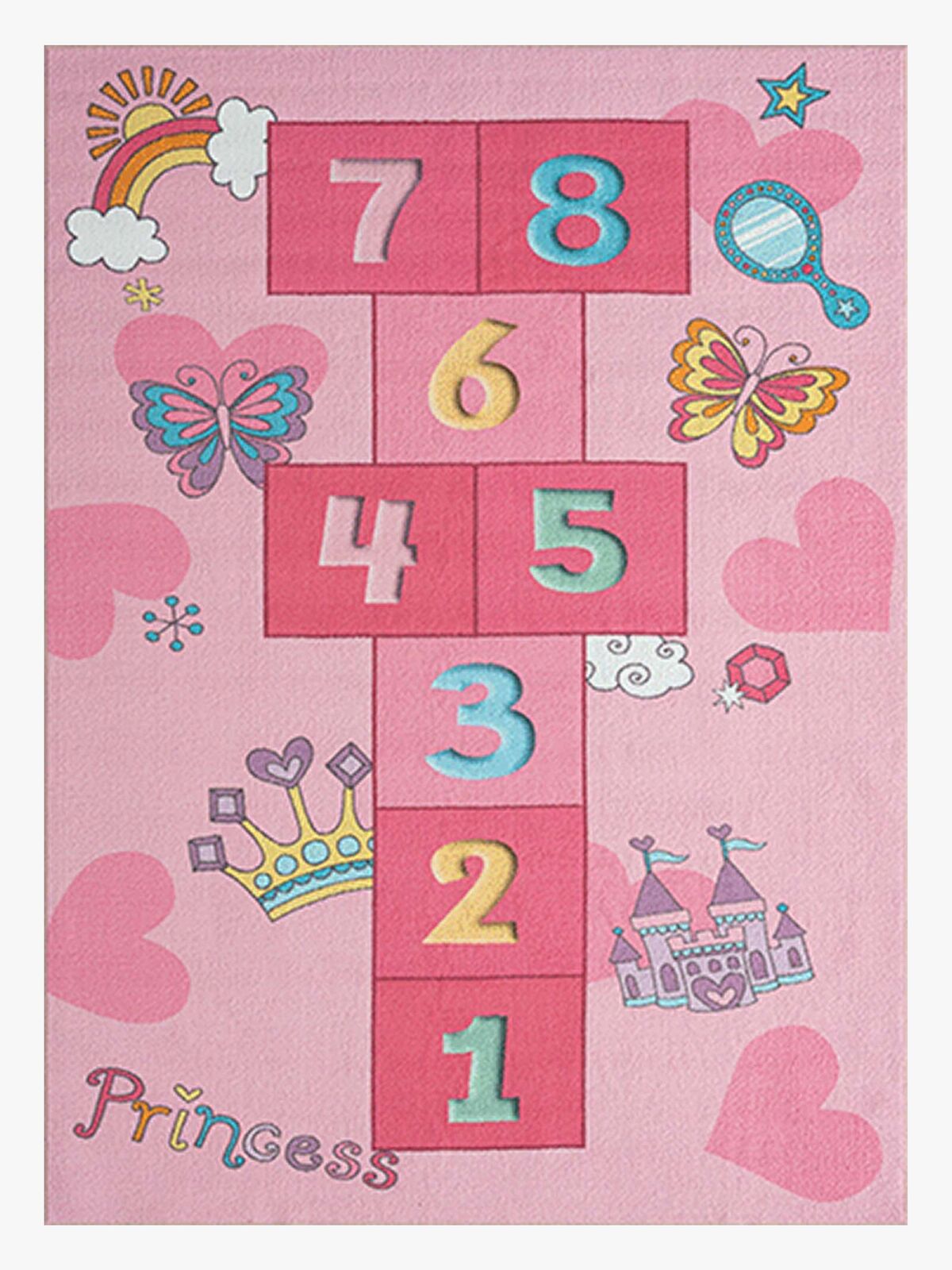 Happy Kids Gulvteppe 120x160, Rosa