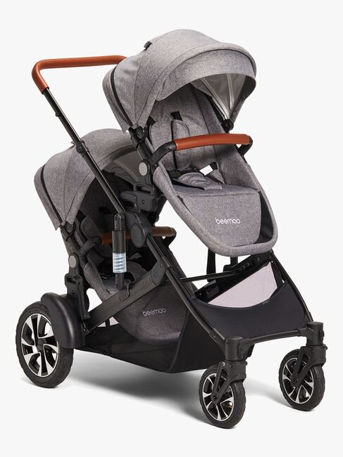 Beemoo Maxi 4 Twin Søskensete, Grey Melange/Black