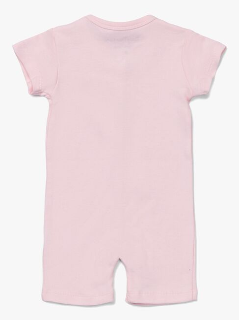 Tiny Treasure Summer Jumpsuit 2-Pack, White/Flamingo