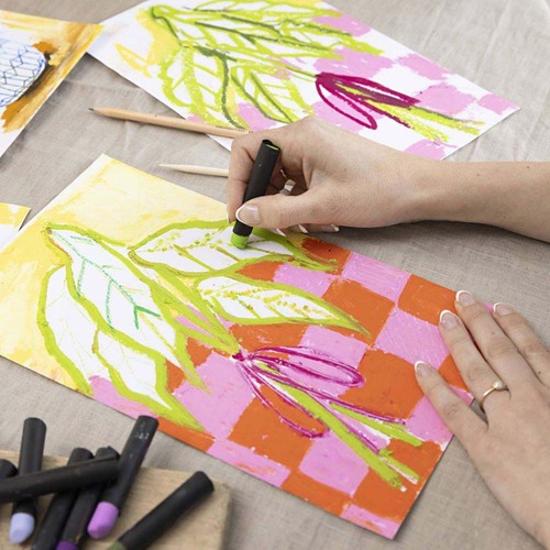 Creativ Company Hobbysett Oljepastell Blomster