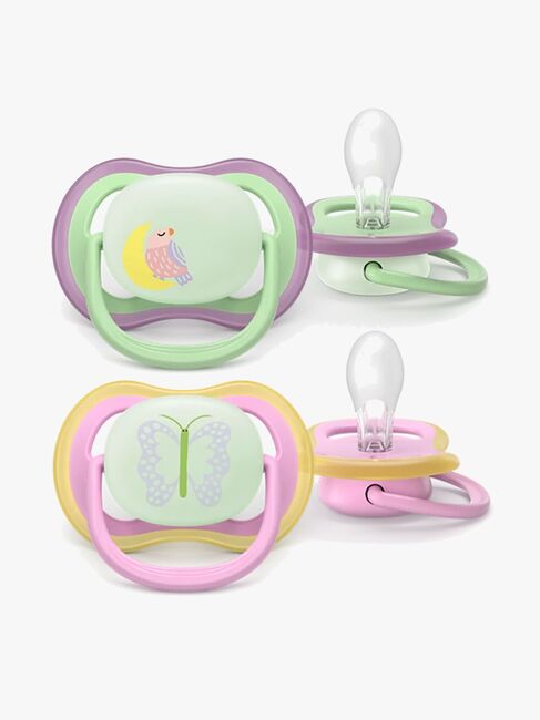 Philips Avent Ultra Air Smokk Natt 6-18m 2-Pakk, Rosa/Lysegrønn