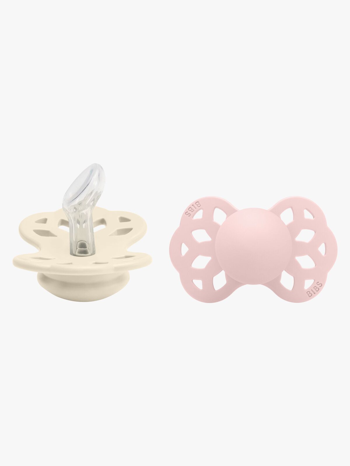 BIBS Infinity Smokk 2-pack Str. 1 Anatomical, Ivory/Blossom
