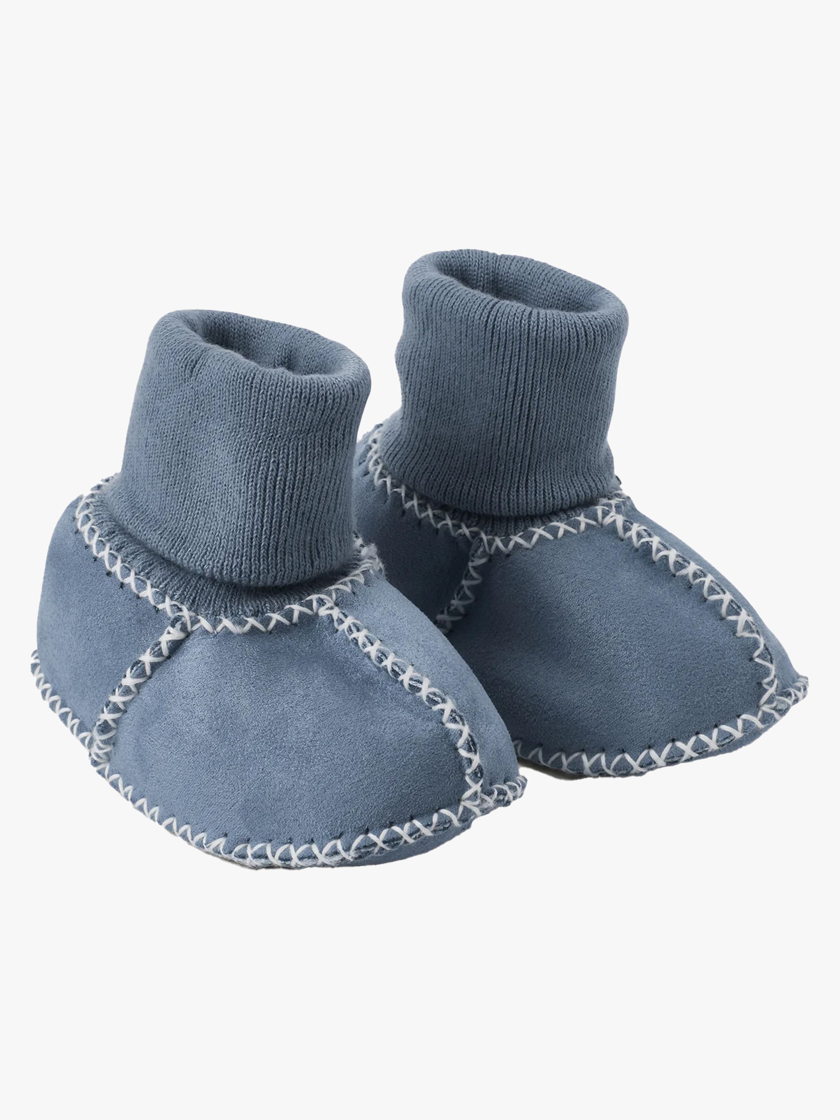 BabyMocs Cosy Mocs Tøfler, Blue, 0-6 md. - Innesko & Tøfler