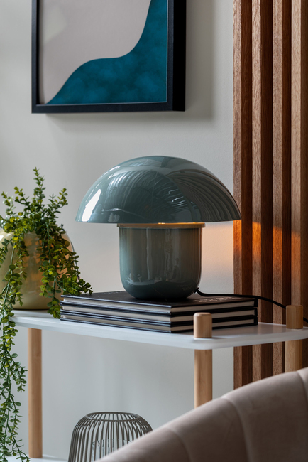 PresentTime Fat Mushroom Bordlampe, Misty Blue