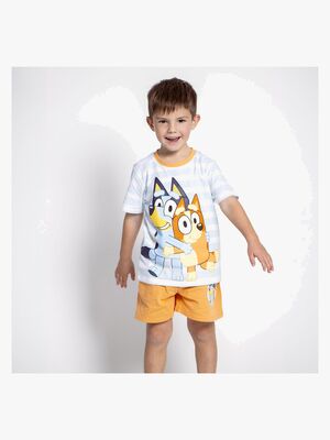 Bluey Pysjamas, Lyseblå/Oransje