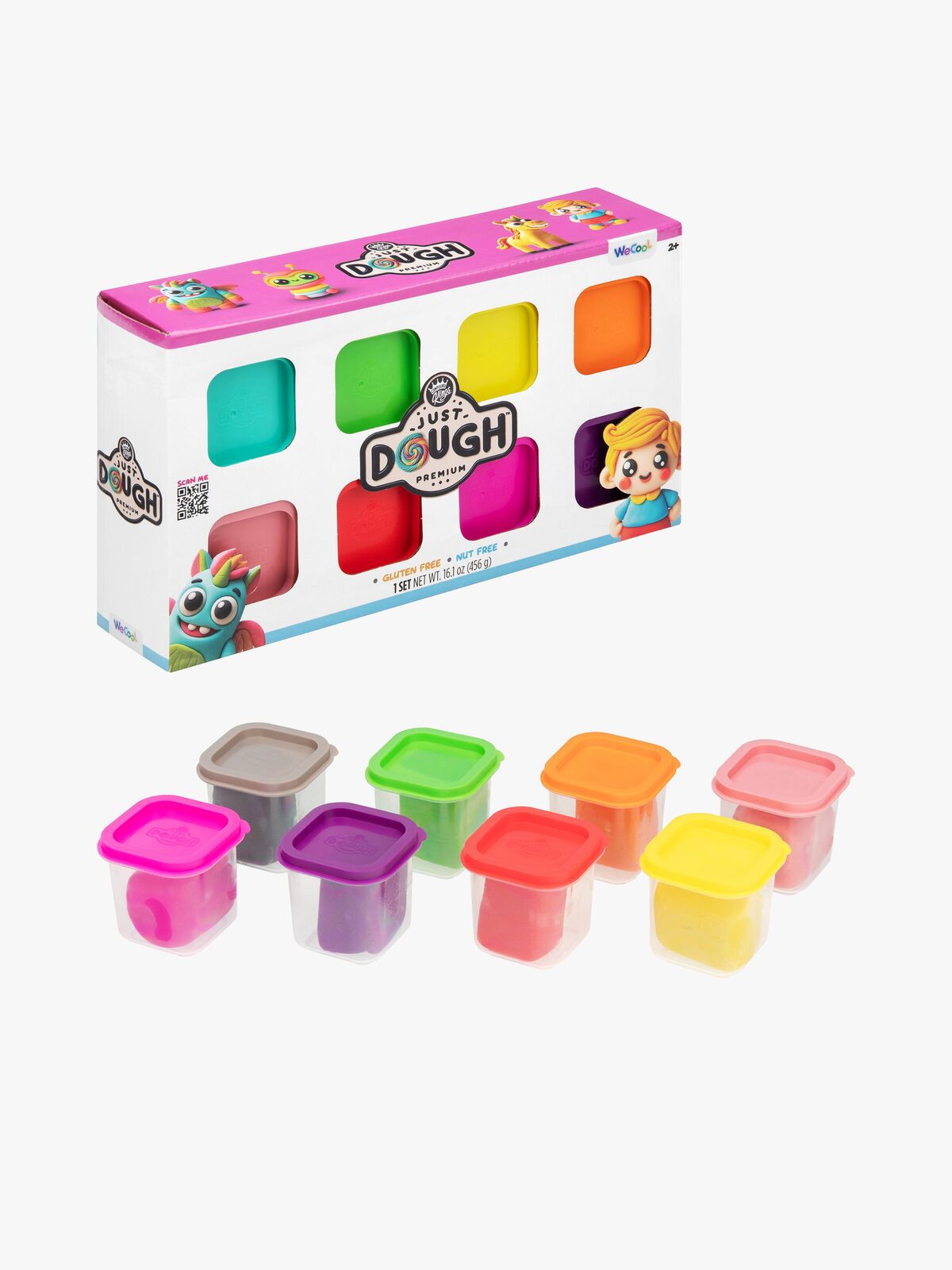 Just Dough Lufttørkende Leire 71 g, 8-Pakk