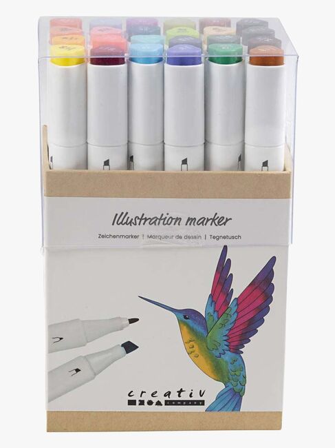 Creativ Company Alkoholbaserte Illustrasjonstusjer Farge 24st