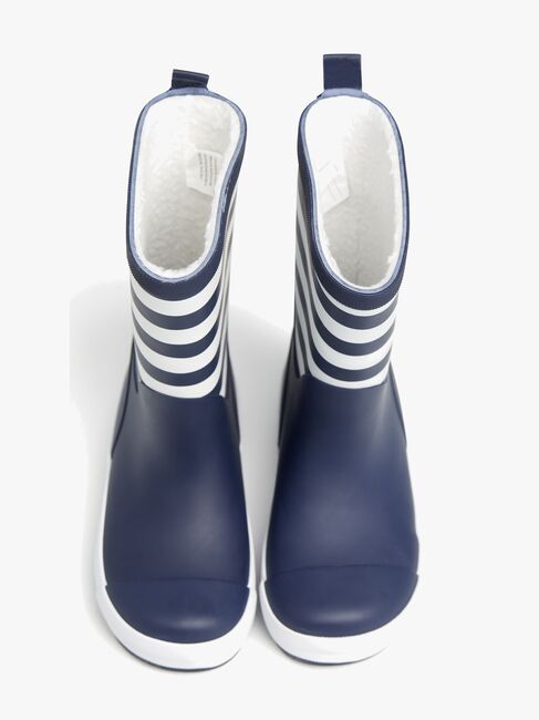 Nordbjørn Dunder Fôrede Gummistøvler, Navy/White