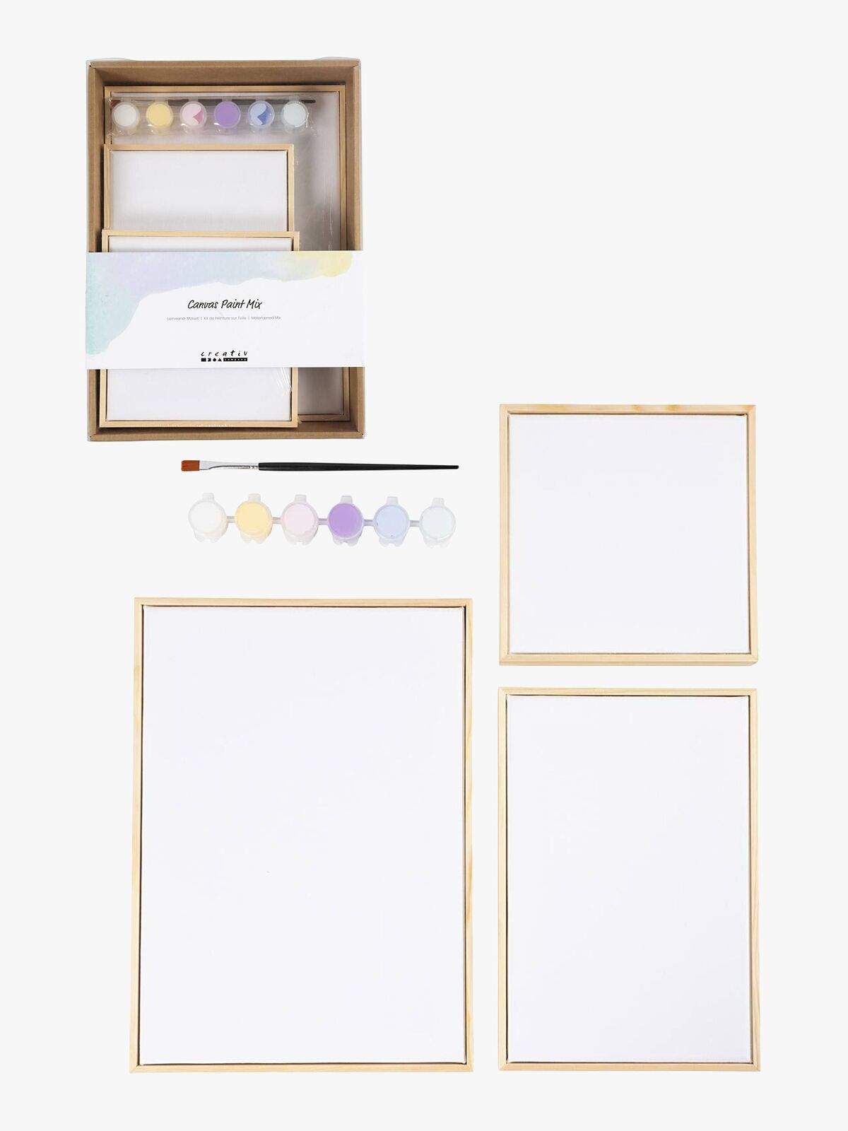 Creativ Company Lerett 3-Pakk, Pastellfarget