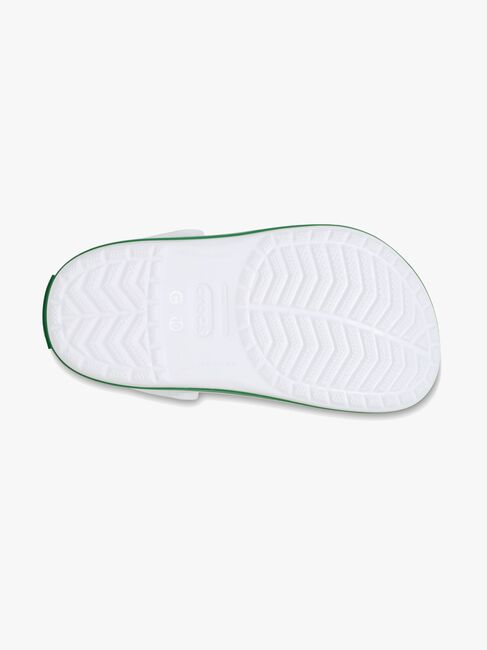Crocs Crocband Kids Sandaler, White/Green Ivy
