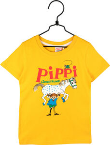 Pippi Langstrømpe T-Skjorte, Gul