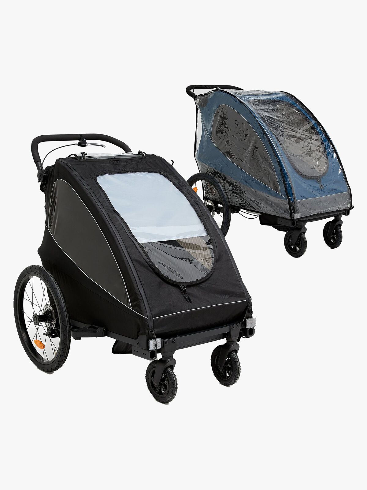 Beemoo Activity Sport Sykkelvogn Inkl. Regntrekk, Black