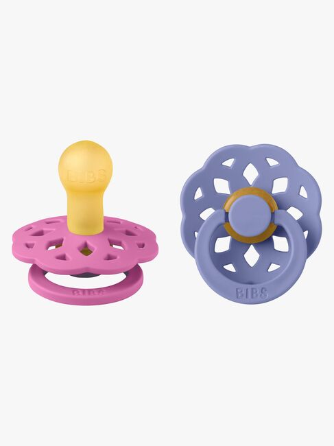 BIBS Boheme Smokk 2-Pakk Latex Str 1 Rund, Bubblegum/Peri