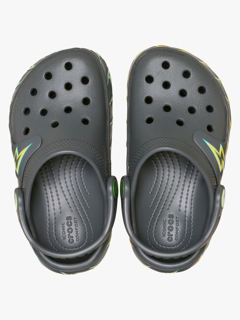 Crocs Classic Bolt Lights Tøfler, Carbon