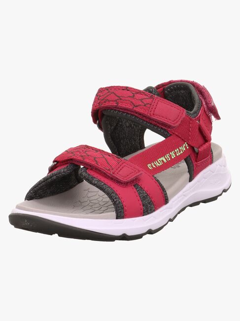 Superfit Criss Cross Sandaler, Rød/Grønn