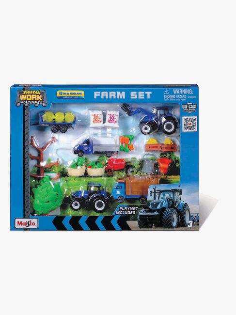 Maisto Mini Working Machines Lekesett Super Farm New Holland