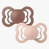 BIBS Supreme Smokk 2-pack Lateks Str 1, Woodchuck/Blush