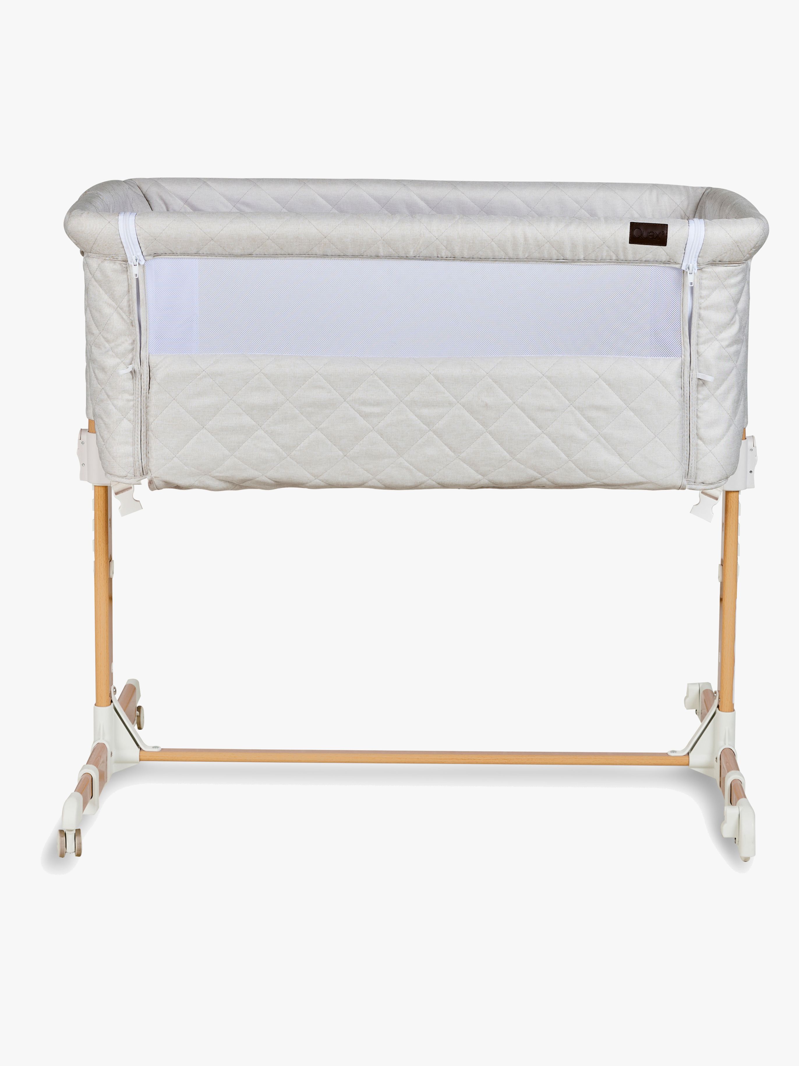 Quax Bedside Crib, Clay - Bedside Crib - Polyester,Metall,Plast