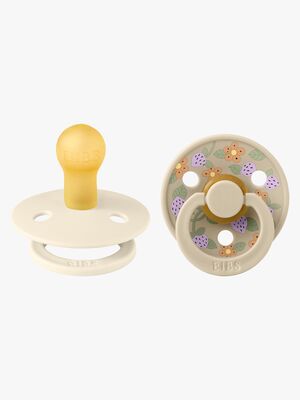 BIBS x Liberty Colour Strawberries Smokk 2-Pakk Lateks Str 1, Ivory Mix