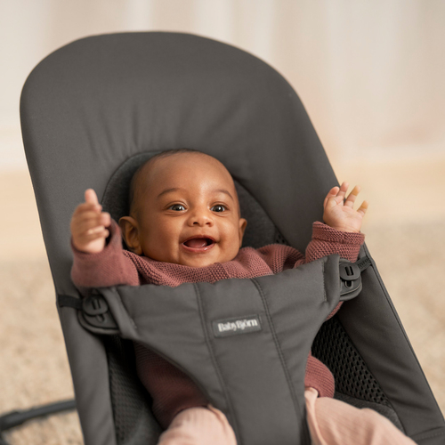 BabyBjörn Balance Soft Vippestol Woven/jersey, Mørkegrå