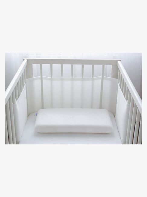 BabyMatex Bump Air Sengekant 30 x 360 cm Pustende, Hvit 