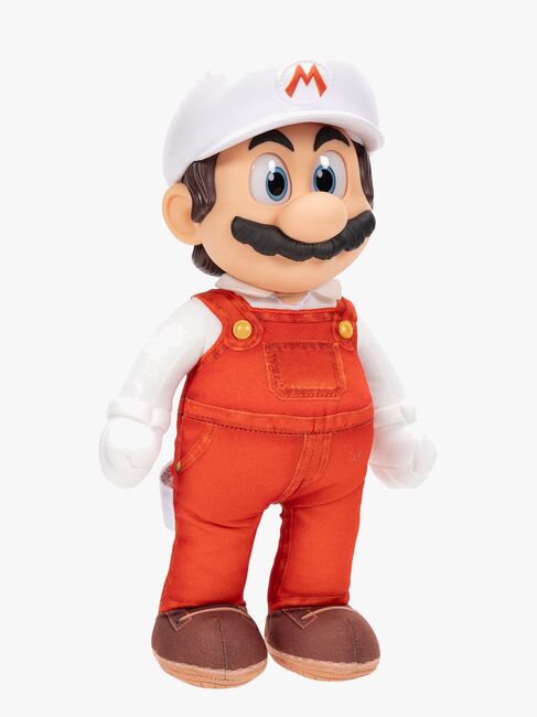 Super Mario Galaxy Movie Kosedyr Fire Mario 35 cm