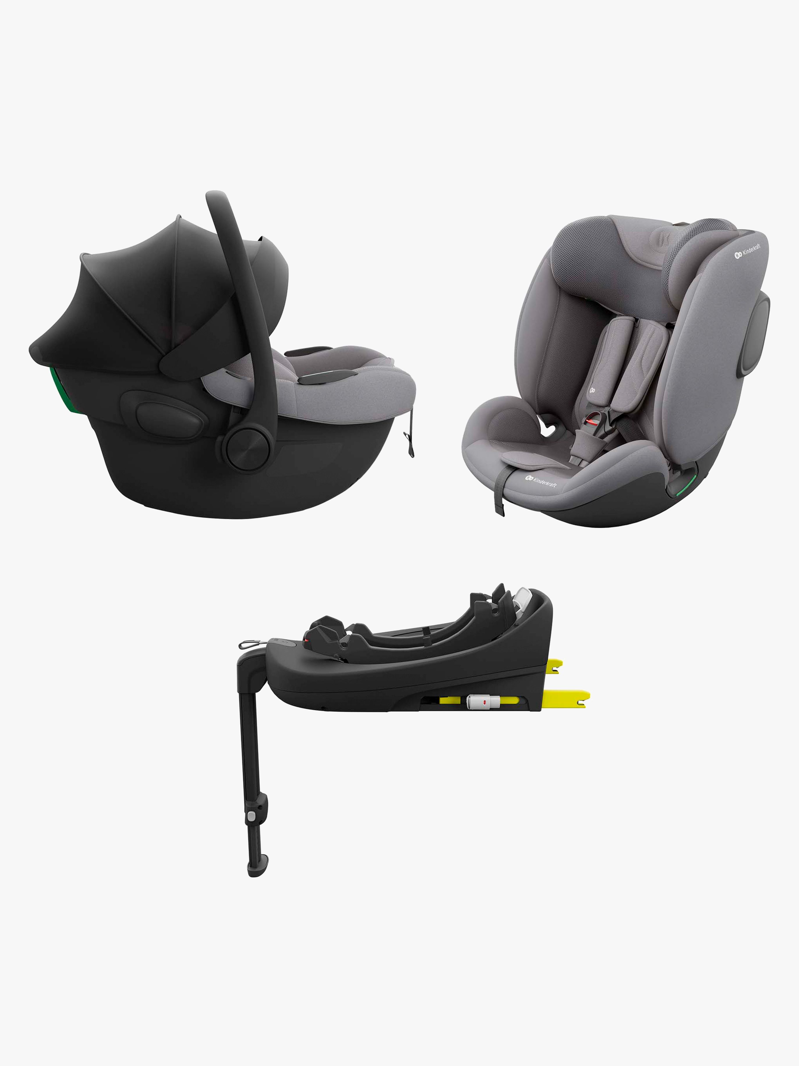 Kinderkraft ENDURA SAFE Modulsystem, Grey - Med Base