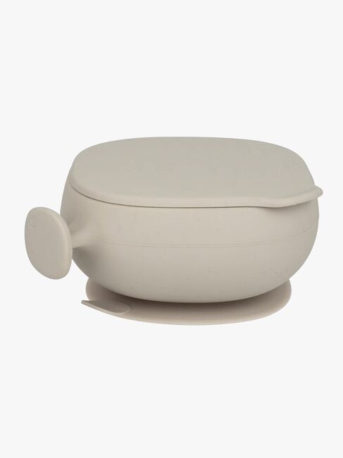 b.box Skål med Lokk Silikon, Latte